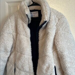 Tommy Hilfiger Cream Teddy Jacket Plush Warmth